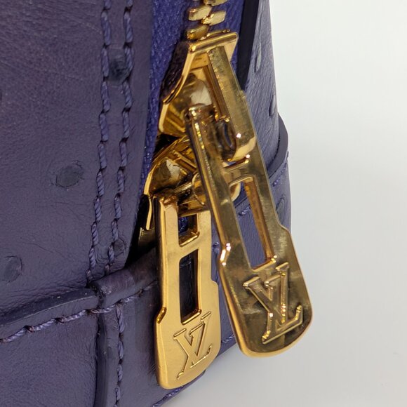 Louis Vuitton Purple Alma BB in Ostrich Leather - Picture 9 of 16